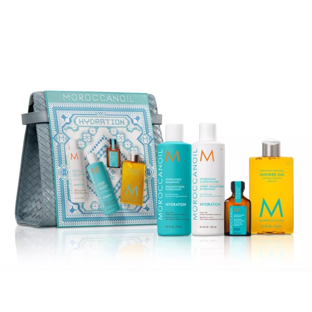 New $102 Moroccanoil Holiday 2025 Hydration Hair Set with Bag Shampoo Treatment